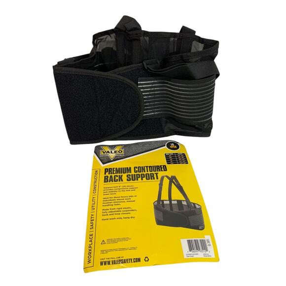 Large Valeo Premium Contoured Back Support Belt 8" Waist 38-44" - Picture 2 of 9